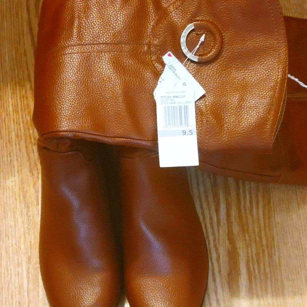 Nautica Women's Riding Boots Tall Shaft Knee High Dress Boot